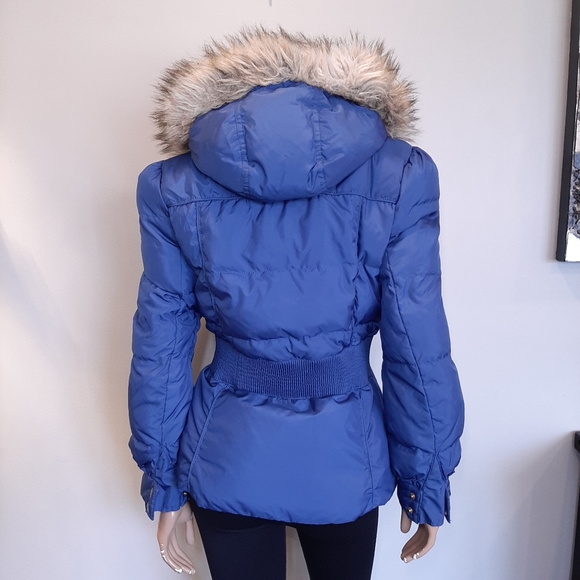 Sold JUICY COUTURE DOWN FILLED Hooded Faux Fur Puffer Coat Jacket Parka Winter - Picture 8 of 15